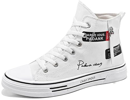 JXpxbao Herren Sneaker Stoffschuhe Canvas Schuhe High Top Turnschuhe Stiefel Bequeme, rutschfeste, Lässige Sneaker Zum Schnüren Für Herren Outdoor-Aktivitäten