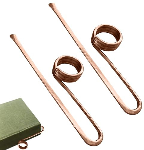 Metal Thumb Book Page Holder - 2 Stück Vintage Metal Lesezeichen, Leichte Gewichtsbuchöffnungswerkzeug, Dekoratives Lesen Schreibzubehör Zum Handwerk, Perlen, Malerei