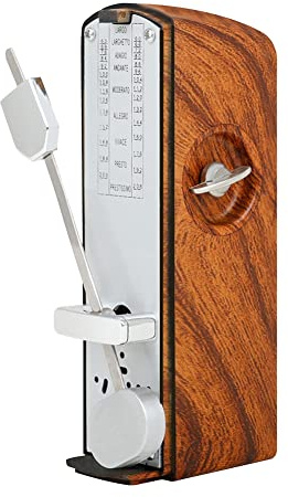 Gokelomg Klavier Mechanisches Metronom, Elektronisches Retro-Design, Ideal für Gitarre, Violine und andere Instrumente (Holzfarbe)