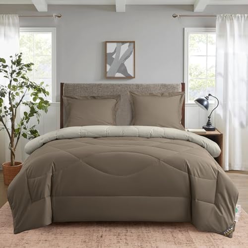 SLEEP COMFY 4 Jahreszeiten Bettdecke ohne Bezug 135x200cm Baumwolle & Mikrofaser Steppdecke + Kissenbezüge, Atmungsaktiv & Washbar, Oeko-TEX Zertifiziert
