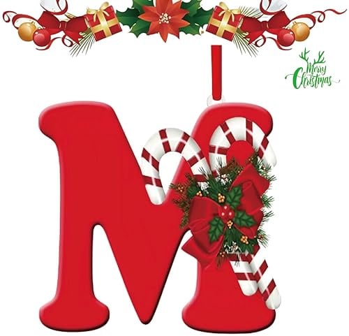 Die 26-Buchstaben-Weihnachtsbaumdekoration ist eine DIY-Weihnachtsdekoration, die Nicht leicht brechen oder verformen kann und sowohl im Inneren als auch im Freien verwendet Werden kann.(Buchstabe M)