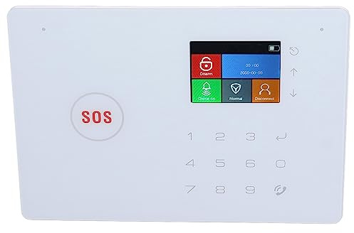 MasYosh Système D'alarme WiFi GSM, sécurité Domestique Intelligente avec Clavier Tactile et 45 Détecteurs, pour Porte Fenêtre Garage Camping-Car (Prise UE)