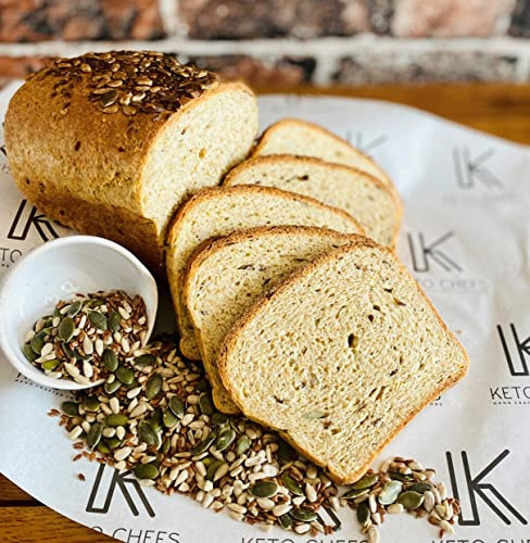 Keto Chefs Ultra Low Carb Freshly Baked Keto Bread Sliced Multiseed Rustic loaf x 4 Loaves (600g Each)