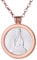Morella Damen Halskette Rosegold 70 cm Edelstahl mit Amulett und Coin 33 mm Buddha in Schmuckbeutel