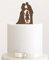 Cake Topper #16 Acryl, Tortenstecker, Tortenfigur, Hochzeitstorte (Braun/Schokobraun)