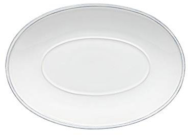 Costa Nova, Friso Kollektion, Steinzeug Geschirr, Platte, oval, weiß, 30 cm