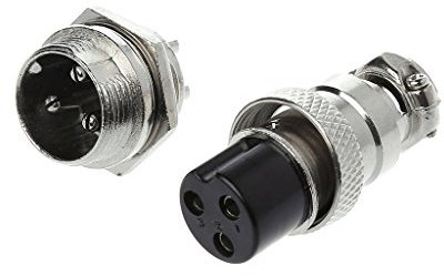 Dabixx Connecteur en métal de Fil de fiche mâle et Femelle d'aviation 16mm 2/3/4/5/6/8/9 Pin GX16-3 Broches