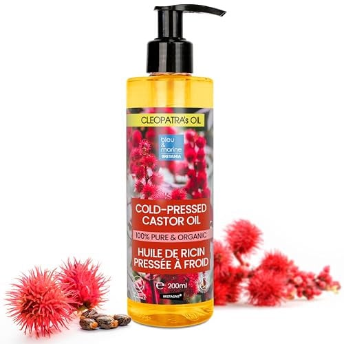 100% Reines Rizinusöl 200ml | Haar- & Wimpernwachstum | Nägel & Bartpflege | Vegan | Anti-Haarausfall | Reduziert Narben & Dehnungsstreifen