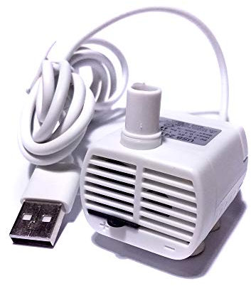 DANXQ USB DC 5 Volt Mini Submersible Water Pump Mute Waterproof Safe Low Voltage with Suction Cup Base (White)