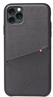 DECODED© Premium Handyhülle - iPhone 11 Pro - Getestet von Apple - Extra Schutz - Stoßdämpfend - Europäisches Leder - Mit Kartenhalter - Schutzhülle - Rundumschutz - Klapphülle - Handy Hülle – Schwarz