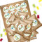 Logbuch-Verlag 24 Gastgeschenke Gummibärchen Beutel mit Danke Aufkleber beige grün Dankeschön Geschenk Kunden 7 x 9 cm