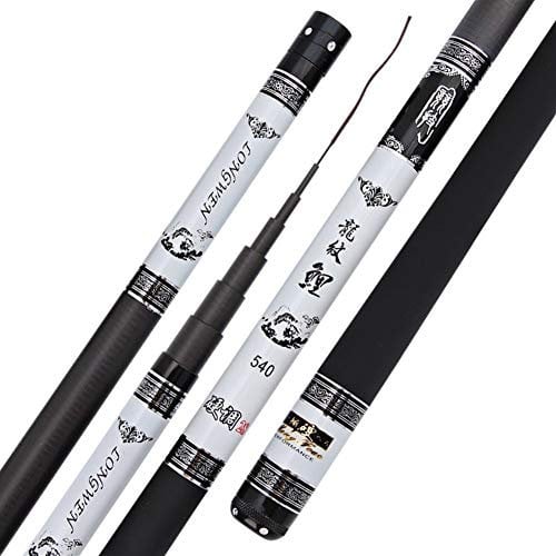 XUCZHAI Ultra Light Hart Weiß Teleskop Angelrute Carbon-Faser-Hand Pole for Karpfen-Angelrute Angelrute Teleskoprute (Length : 5.4 m)
