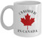 Coveted Goods Tasse mit Aufschrift I'd Rather Be in Canada, 325 ml, weiße Keramik-Kaffeetasse, lustiges kanadisches Geschenk für Kanada-Liebhaber, Expats, Reisende und patriotische Fans