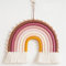 SWECOMZE Makramee Regenbogen Wandbehang Home Decoration Boho Wandteppiche Tapisserie Room Decor Handgewebte Tapisserie Kinder Wand Dekoration (Stil 2)