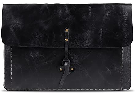 Londo Echtleder MacBook Pro und MacBook Air Tasche, Fronttasche & Klappenverschluss – 14 Zoll & 13 Zoll (M4, M3, M2, M1, Pro, Max), 13,3 Zoll iPad Pro 12,9 Zoll – Modellen von 2020 bis 2024
