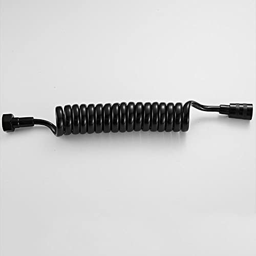 flexible douche télescopique tuyau douche anti torsion tuyau de douche spirale Flexible de douche flexible flexible douche télescopique Anti-Torsion (noir)-5m