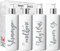 Print Maniacs White Mrs Hinch Inspired Personalised 500ml Pump Bottles Bathroom Lotion Kitchen Set Shampoo Conditioner (Shower Gel Set) (Matt Silver)