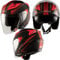 Doppeltvisier Motorradhelm Jet City ECE 22-05 Zertifikat Mattt Schwarz Rot S