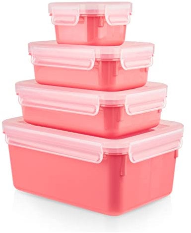 Tefal Masterseal Colour Edition Terracotta rechteckiges Set 4-teilig