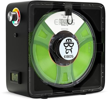 【EIBOS Official】3D Printer Filament Dryer Easdry, 3D Printer Filament Dryer Box with Fan, Adjustable Temperature, Humidity Control & Spool Holder, Compatible with 1.75mm 2.85mm 3.00mm Nylon, PLA, ABS