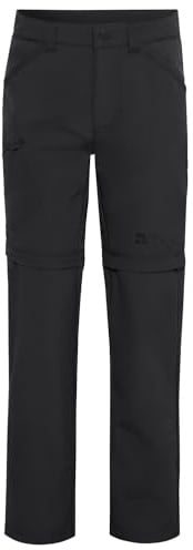 Jack Wolfskin Unisex Kinder Safari Zip Off Pants K Outdoorhose, Schwarz, 164 EU