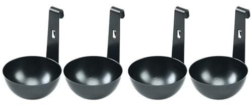 4 pcs Practical Boiling Maker Shaper Boiled Steamer Round Tool Poacher Hanger Hook Daily Boiler for Container Kitchen Cooking Tools Convenient Holder Ladle Steel Steamed Eggs