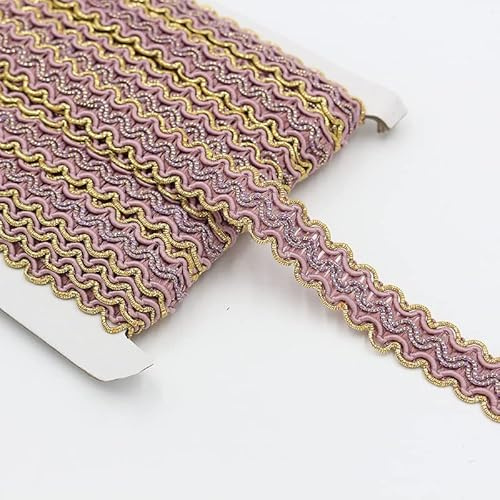 Duories Geflochten Drehkordel Borte aus Dekoband Zierband Geschenkband Spitzenborte Schnur Kordelband für Nähen Handwerk Hochzeit Kleidung Deko Centipede Spitzenband,12m,Helles Lila
