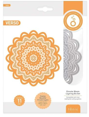 Tonic Studios - Circular Bloom Layering Die Set - 11 Dies, 153mm x 153mm