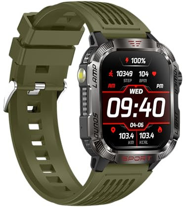 YYKY smartwatch uomo con funzione telefono 1,65 fai da te HD Full Touch Screen smartwatch 100+ modalità sport Fitness Tracker IP68 impermeabile orologio sportivo con monitor del sonno, contapassi,