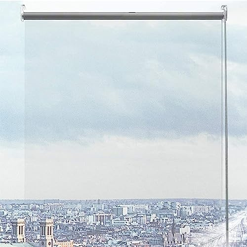 X1NGFU Transparentes Wasserdichtes Rollo,PVC Klare Reißfeste Wetterfeste Durchsichtige Rollos,Outdoor Pergola Seitenzug-Rollo,Kunststoff Regenschutz Rollos,für Außen,Breite X Höhe (140x130cm)