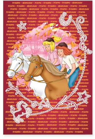 Bibi und Tina Wettreiten auf Amadeus und Sabrina Poster 40x60 cm