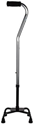 Stöcke Vierbeiniger Aluminium-Gehstock, gebogener Vierfuß-Teleskopstock, Hemiplegie, Gehhilfe, Trekkingstock, Krücken wwyy