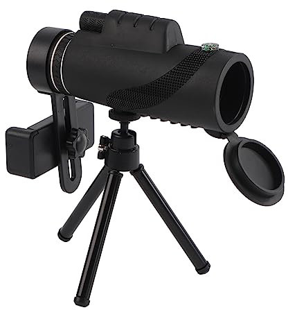 Cyrank Monocular Telescope with Smartphone Stand and Tripod, 40x60 Portable HD Stand Mobile Phone Camera Telescope for Bird Watching, Hunting, Traveling, Concert, Camping, Wildlife Secenery and More