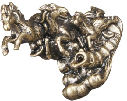Zerodeko Tier Tausende Pferde Galoppieren Pferdefigur Chinesisches Sternzeichen Mini- -briefbeschwerer Pferdestatue Figur Antike Pferdefigur -Statue Messing Wen Wan Modell
