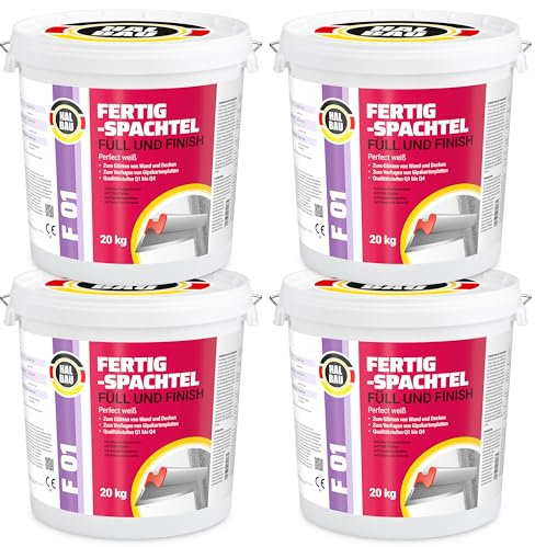 Fertigspachtel Füll Finish Q1-Q4, Fugenspachtel Innen 80kg, Perfekt Weiss