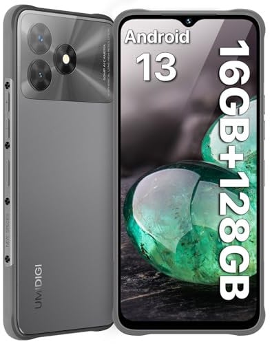UMIDIGI G5 Mecha Waterproof Rugged Smartphone,50MP+8MP Dual SIM Phone,RAM 8GB+8GB Extend+128GB/1TB,6000mAh Mobile Phones,Android 13,Octa-Core,6.6 HD+,IP68/69K Rugged Phone,Face ID/OTG/GPS(Grey)