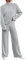callmo Damen Skims Dupe Slim Fit 2 Stück Set Langarm Crop Top und Low Rise Flare Pants Yoga Trainingsanzug Lounge Set