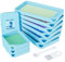 ARTDOT 10-Piece Interlocking Diamond Art Trays Kits for Adults, Stackable Diamond Painting Accessories and Tools(Blue)