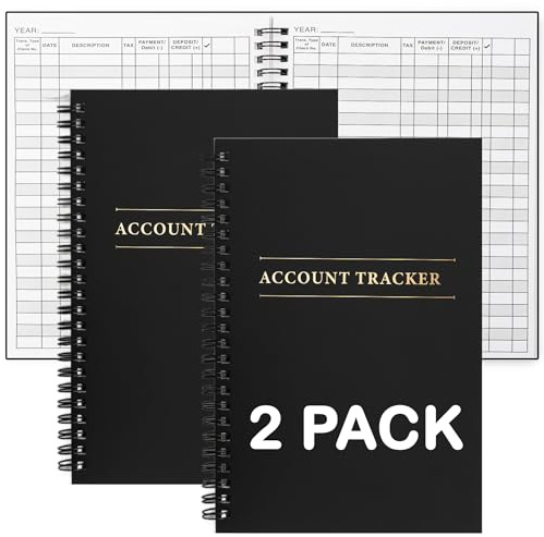 2 Pack Expense Tracker Ledger Book- Finance Book for Home Budget Tracking, Business Bookkeeping -Home Budget notebook, Finance Planner- Expense Ledger for Small Business Bookkeeping (100 Pages 2 Pack)