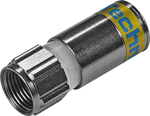 TechniSat 20 Stück F-Kompressionsstecker 4.9 - Hochwertiger F-Stecker für Koaxial-Kabel, Antennenkabel, Satellitenkabel, wasserdicht & witterungsbeständig