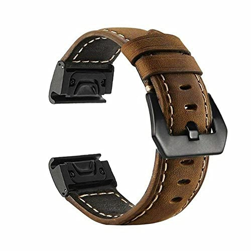Smartwatch-Armband aus Leder, 22 mm, 26 mm, Schnellverschluss, für Garmin Fenix 7, 7X, 5, 5X, Plus, 6, 6X, Pro 3, 3HR, Epix-Armband