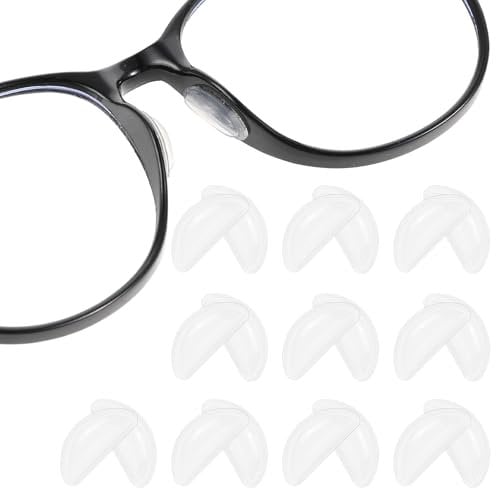 COMNICO Eyeglass Nose Pads, 10 Pairs Soft Silicone Nose Pad Adhesive Air Bag Anti-Slip Glasses Nose Grips Glasses Replacement Cushion for Glasses Eyeglasses Sunglasses