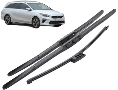 Scheibenwischer-Set für vorne und hinten, für KIA Cee'd Ceed XCeed CD 2018-2023, 26+16+12 Zoll, saubere Wischerblätter