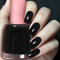 DouborQ Black Nail Polish Long-lasting Glossy Nail Art Varnish (MJ 03)