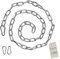 EXLECO 1,5M Edelstahlkette φ5mm Stahlkette Kette Gliederkette Absperrkette Zierkette mit 2 Karabinerhaken Metallkette zum Aufhängen Hundekette Ankerkette Rundgliederkette langgliedrig poliert