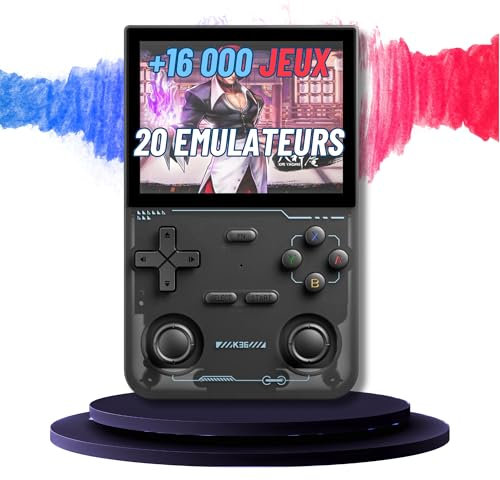 Console Di Gioco RetroGaming Portatile K36s Pro | Console RetroGaming | +16000 Giochi | Console Di Gioco Portatile Retrò | Batteria 3500mAh | Scheda 128G | Console Retro | Mini Console di Gioco (nero)