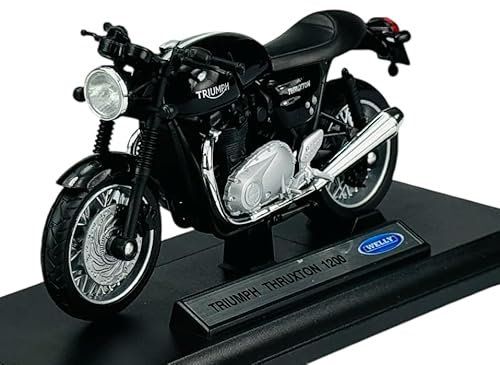 Generisch Welly Triumph Thruxton 1200 Black with Socket 1:18 1/18 Metal Model Motorcycle Die Cast New in Box