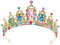 Mädchen Kristall Tiara Hochzeit Braut Frauen Prinzessin Stirnband Krone Haarschmuck für Geburtstag Party Festzug Abschlussball Königin Kostüm Bühnenauftritte (Farbe mischen)