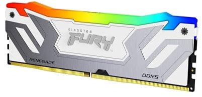 Kingston FURY Renegade DDR5 RGB Argento/Bianco XMP 24GB 8400MT/s CL40 CUDIMM Memoria Gaming per Computer Modulo Singolo - KF584CU40RWA-24