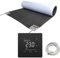 Elektrische Fußbodenheizung HoWaTech Lux Folienheizung für Renovierung Laminat Parkett Vinyl Komplett Set Heizfolie 80 W/m² inkl. Thermostat Touch schwarz, Folienlänge & Fläche:2.5m / 1.25m²